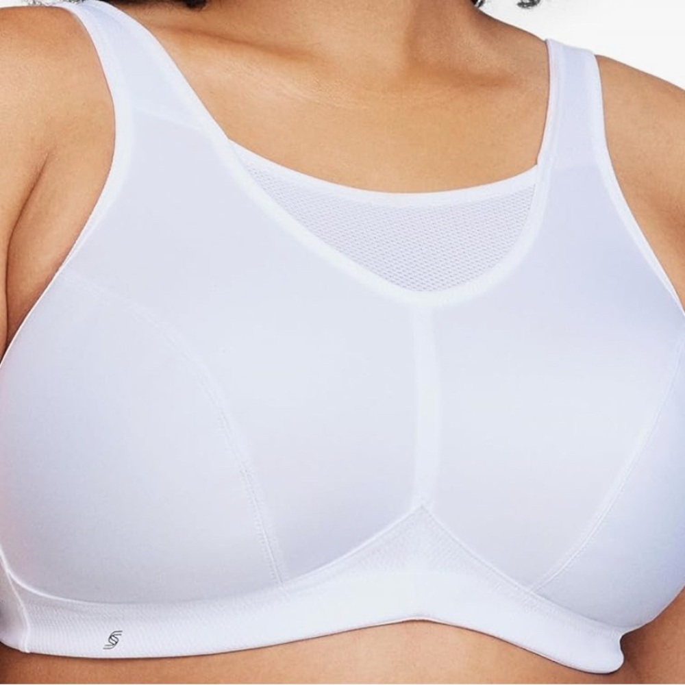 White Women's High Impact Sports Bra